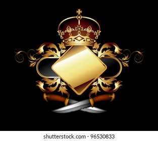  ornamental shield with knifes