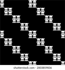 Ornamental Skull Motifs Pattern. Vector Illustration 