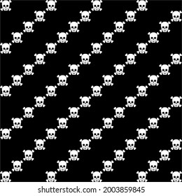 Ornamental Skull Motifs Pattern. Vector Illustration 