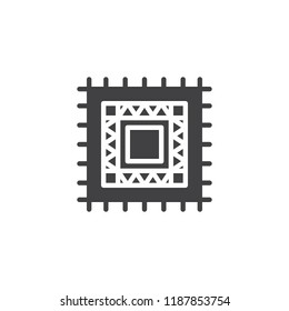 Ornamental Square Rug vector icon. filled flat sign for mobile concept and web design. Decoration simple solid icon. Symbol, logo illustration. Pixel perfect vector graphics