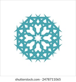 Ornamental Star Emblem Frame icon Vector Logo Template