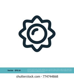 Ornamental Sun icon Vector Logo Template Illustration Design. Vector EPS 10.