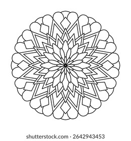 Ornamental Swirl Shell Mandala Design
