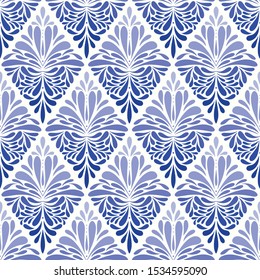 Ornamental swirl wallpaper diamond pattern