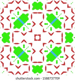 Ornamental talavera mexico tiles decor. Creative design. Vector seamless pattern elements. Red gorgeous flower folk print for linens, smartphone cases, scrapbooking, bags or T-shirts.