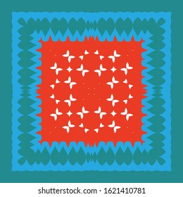 Ornamental talavera mexico tiles decor. Vector seamless pattern collage. Kitchen design. Red gorgeous flower folk print for linens, smartphone cases, scrapbooking, bags or T-shirts.