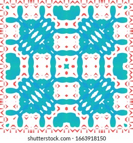 Ornamental talavera mexico tiles decor. Creative design. Vector seamless pattern elements. Red gorgeous flower folk print for linens, smartphone cases, scrapbooking, bags or T-shirts.