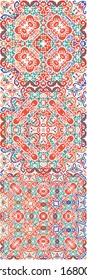 Ornamental talavera mexico tiles decor. Original design. Set of vector seamless patterns. gorgeous flower folk prints for linens, smartphone cases, scrapbooking, bags or T-shirts.