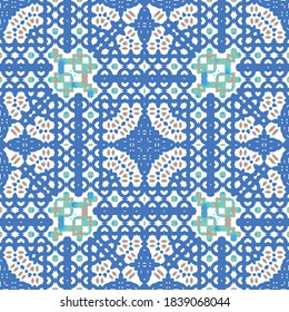 Ornamental talavera mexico tiles decor. Graphic design. Vector seamless pattern flyer. Red gorgeous flower folk print for linens, smartphone cases, scrapbooking, bags or T-shirts.