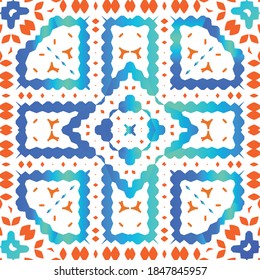 Ornamental talavera mexico tiles decor. Creative design. Kit of vector seamless patterns. Red gorgeous flower folk prints for linens, smartphone cases, scrapbooking, bags or T-shirts.