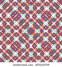 Ornamental talavera mexico tiles decor. Creative design. Vector seamless pattern concept. Red gorgeous flower folk print for linens, smartphone cases, scrapbooking, bags or T-shirts.
