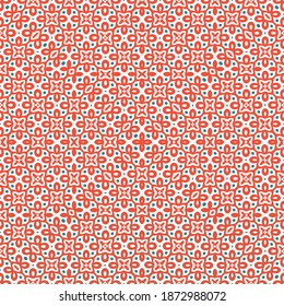 Ornamental talavera mexico tiles decor. Modern design. Vector seamless pattern texture. Red gorgeous flower folk print for linens, smartphone cases, scrapbooking, bags or T-shirts.