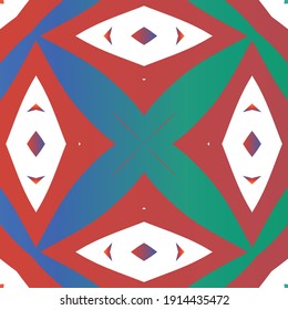 Ornamental talavera mexico tiles decor. Vector seamless pattern arabesque. Minimal design. Red gorgeous flower folk print for linens, smartphone cases, scrapbooking, bags or T-shirts.