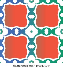 Ornamental talavera mexico tiles decor. Vector seamless pattern theme. Kitchen design. Red gorgeous flower folk print for linens, smartphone cases, scrapbooking, bags or T-shirts.