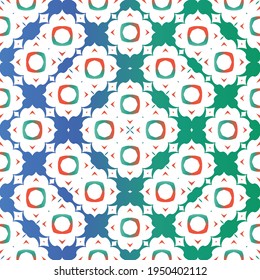 Ornamental talavera mexico tiles decor. Vector seamless pattern concept. Creative design. Red gorgeous flower folk print for linens, smartphone cases, scrapbooking, bags or T-shirts.