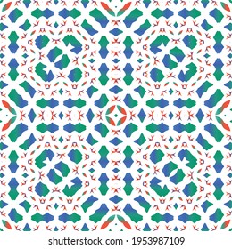 Ornamental talavera mexico tiles decor. Modern design. Vector seamless pattern elements. Red gorgeous flower folk print for linens, smartphone cases, scrapbooking, bags or T-shirts.