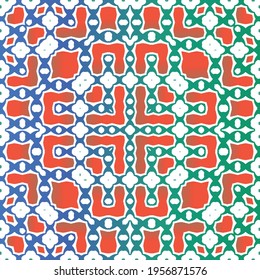 Ornamental talavera mexico tiles decor. Vector seamless pattern theme. Kitchen design. Red gorgeous flower folk print for linens, smartphone cases, scrapbooking, bags or T-shirts.