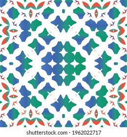Ornamental talavera mexico tiles decor. Modern design. Vector seamless pattern elements. Red gorgeous flower folk print for linens, smartphone cases, scrapbooking, bags or T-shirts.