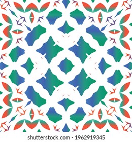 Ornamental talavera mexico tiles decor. Modern design. Vector seamless pattern elements. Red gorgeous flower folk print for linens, smartphone cases, scrapbooking, bags or T-shirts.