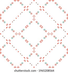 Ornamental talavera mexico tiles decor. Creative design. Vector seamless pattern concept. Red gorgeous flower folk print for linens, smartphone cases, scrapbooking, bags or T-shirts.