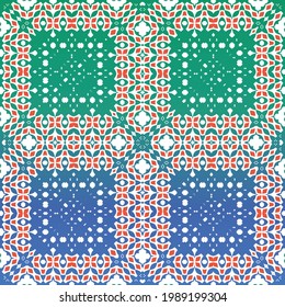 Ornamental talavera mexico tiles decor. Vector seamless pattern theme. Kitchen design. Red gorgeous flower folk print for linens, smartphone cases, scrapbooking, bags or T-shirts.