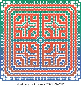 Ornamental talavera mexico tiles decor. Vector seamless pattern theme. Kitchen design. Red gorgeous flower folk print for linens, smartphone cases, scrapbooking, bags or T-shirts.