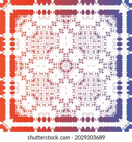Ornamental talavera mexico tiles decor. Creative design. Vector seamless pattern watercolor. Red gorgeous flower folk print for linens, smartphone cases, scrapbooking, bags or T-shirts.