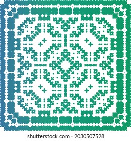 Ornamental talavera mexico tiles decor. Universal design. Vector seamless pattern template. Red gorgeous flower folk print for linens, smartphone cases, scrapbooking, bags or T-shirts.