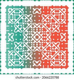 Ornamental talavera mexico tiles decor. Modern design. Vector seamless pattern elements. Red gorgeous flower folk print for linens, smartphone cases, scrapbooking, bags or T-shirts.