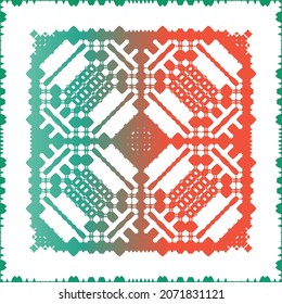 Ornamental talavera mexico tiles decor. Modern design. Vector seamless pattern elements. Red gorgeous flower folk print for linens, smartphone cases, scrapbooking, bags or T-shirts.