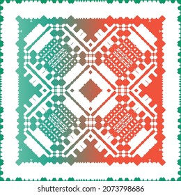 Ornamental talavera mexico tiles decor. Modern design. Vector seamless pattern elements. Red gorgeous flower folk print for linens, smartphone cases, scrapbooking, bags or T-shirts.