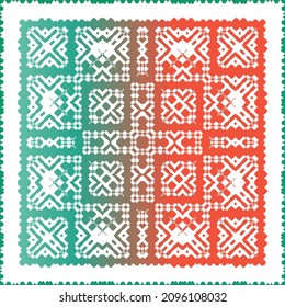 Ornamental talavera mexico tiles decor. Modern design. Vector seamless pattern elements. Red gorgeous flower folk print for linens, smartphone cases, scrapbooking, bags or T-shirts.