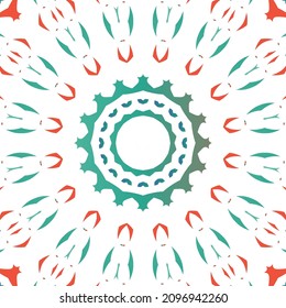 Ornamental talavera mexico tiles decor. Modern design. Vector seamless pattern elements. Red gorgeous flower folk print for linens, smartphone cases, scrapbooking, bags or T-shirts.