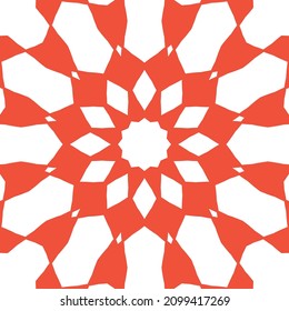 Ornamental talavera mexico tiles decor. Vector seamless pattern frame. Creative design. Red gorgeous flower folk print for linens, smartphone cases, scrapbooking, bags or T-shirts.