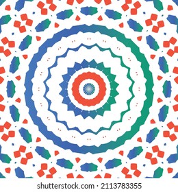 Ornamental talavera mexico tiles decor. Kitchen design. Vector seamless pattern trellis. Red gorgeous flower folk print for linens, smartphone cases, scrapbooking, bags or T-shirts.