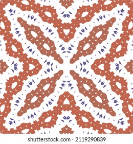 Ornamental talavera mexico tiles decor. Graphic design. Vector seamless pattern arabesque. Red gorgeous flower folk print for linens, smartphone cases, scrapbooking, bags or T-shirts.