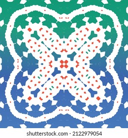 Ornamental talavera mexico tiles decor. Kitchen design. Vector seamless pattern trellis. Red gorgeous flower folk print for linens, smartphone cases, scrapbooking, bags or T-shirts.