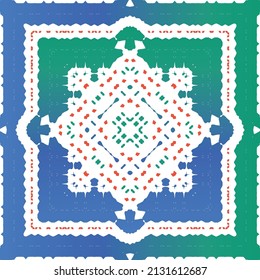 Ornamental talavera mexico tiles decor. Kitchen design. Vector seamless pattern trellis. Red gorgeous flower folk print for linens, smartphone cases, scrapbooking, bags or T-shirts.