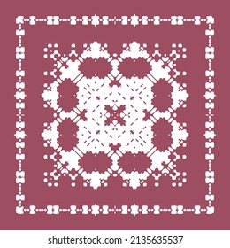 Ornamental talavera mexico tiles decor. Graphic design. Vector seamless pattern illustration. Red gorgeous flower folk print for linens, smartphone cases, scrapbooking, bags or T-shirts.