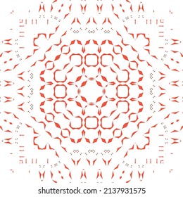 Ornamental talavera mexico tiles decor. Modern design. Vector seamless pattern elements. Red gorgeous flower folk print for linens, smartphone cases, scrapbooking, bags or T-shirts.