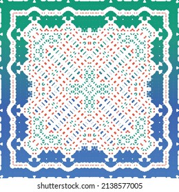 Ornamental talavera mexico tiles decor. Kitchen design. Vector seamless pattern trellis. Red gorgeous flower folk print for linens, smartphone cases, scrapbooking, bags or T-shirts.