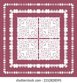 Ornamental talavera mexico tiles decor. Graphic design. Vector seamless pattern illustration. Red gorgeous flower folk print for linens, smartphone cases, scrapbooking, bags or T-shirts.