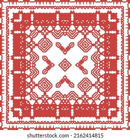Ornamental talavera mexico tiles decor. Vector seamless pattern collage. Fashionable design. Red gorgeous flower folk print for linens, smartphone cases, scrapbooking, bags or T-shirts.
