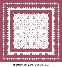 Ornamental talavera mexico tiles decor. Graphic design. Vector seamless pattern illustration. Red gorgeous flower folk print for linens, smartphone cases, scrapbooking, bags or T-shirts.