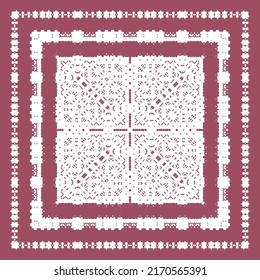 Ornamental talavera mexico tiles decor. Graphic design. Vector seamless pattern illustration. Red gorgeous flower folk print for linens, smartphone cases, scrapbooking, bags or T-shirts.