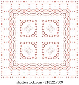 Ornamental talavera mexico tiles decor. Modern design. Vector seamless pattern elements. Red gorgeous flower folk print for linens, smartphone cases, scrapbooking, bags or T-shirts.