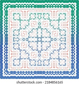 Ornamental talavera mexico tiles decor. Kitchen design. Vector seamless pattern trellis. Red gorgeous flower folk print for linens, smartphone cases, scrapbooking, bags or T-shirts.