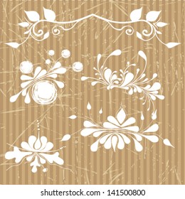 ornamental  template with floral background