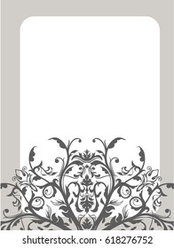 Ornamental template, vector decoration.
