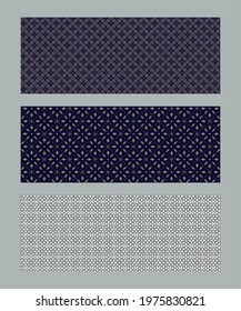 ornamental three patterns set backgrounds